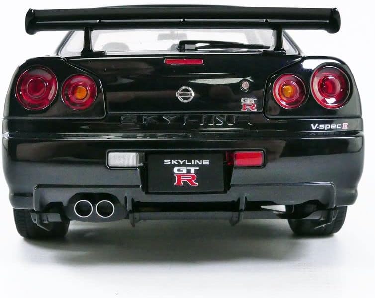 AUTO art NISSAN SKYLINE GT-R V-SPEC Ⅱ AutoArt 1/18 Nissan Skyline GT-R (R34) V Spec II Black Pearl